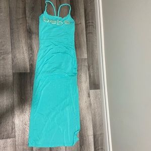 Teal blue bebe summer dress xxs